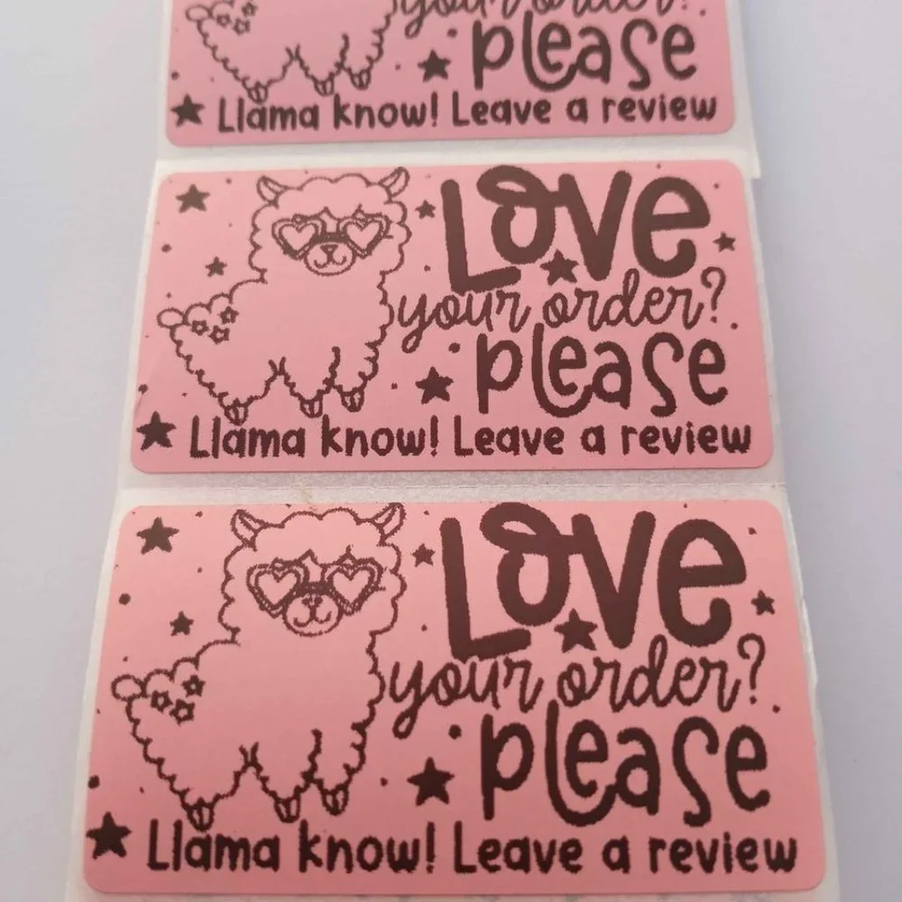 💙100 Llama Love- Shipping Labels Thermal Packaging Stickers 2.25